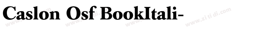 Caslon Osf BookItali字体转换